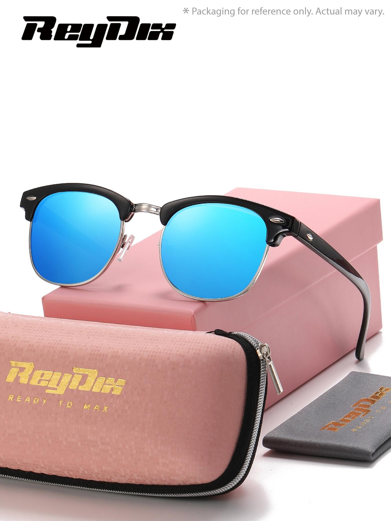 1 Piece ReyDix Unisex Square-Round Full Frame Sunglasses Geometric Design Smooth Lines Sunglasses UV400