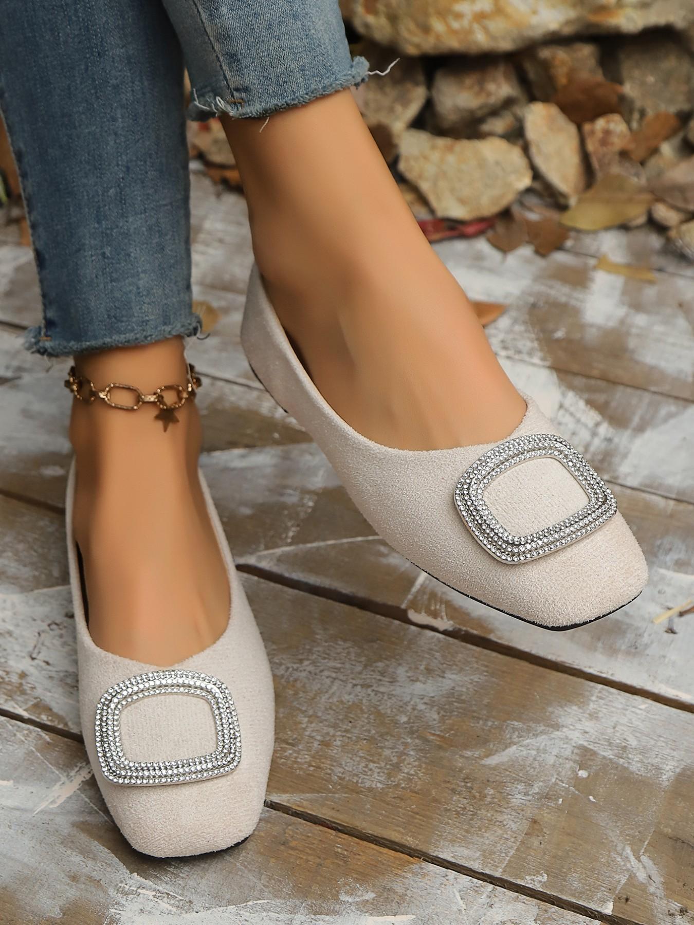 Women's Flat Vintage Square Toe Shoes, Perfect for Hiking, Daily Shopping, Commuting, Comfortable and Stylish Footwear