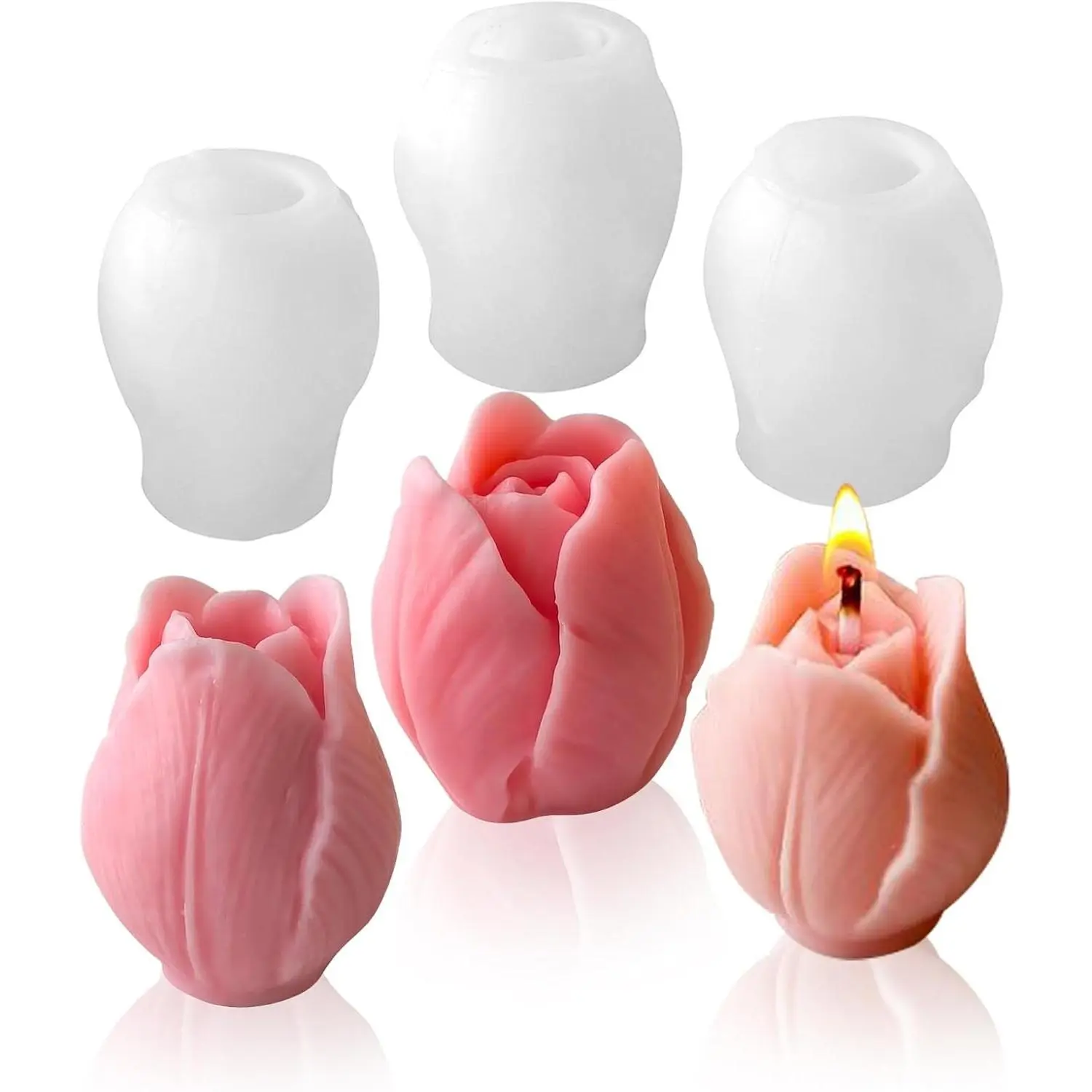 3 Pcs Tulip Flower Molds