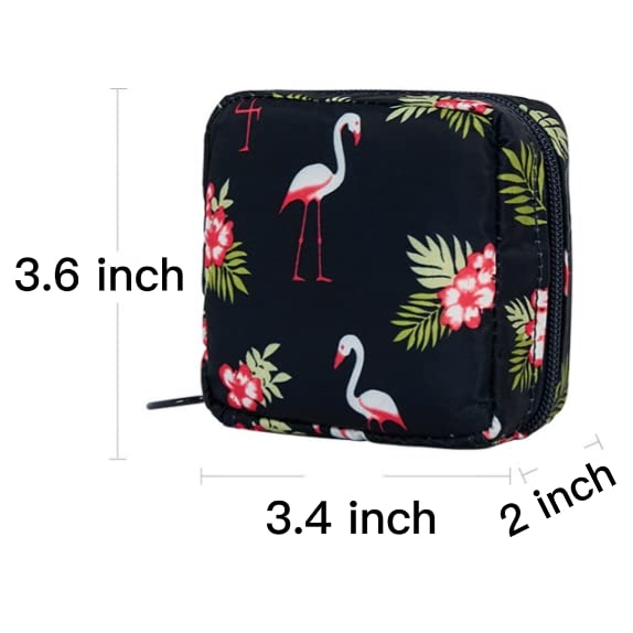 Storage Pouch, 1 Count Portable Menstrual Pad Storage Pouch, Small Zipper Travel Pouch for Outdoor Travel, Home Organizer Supplies