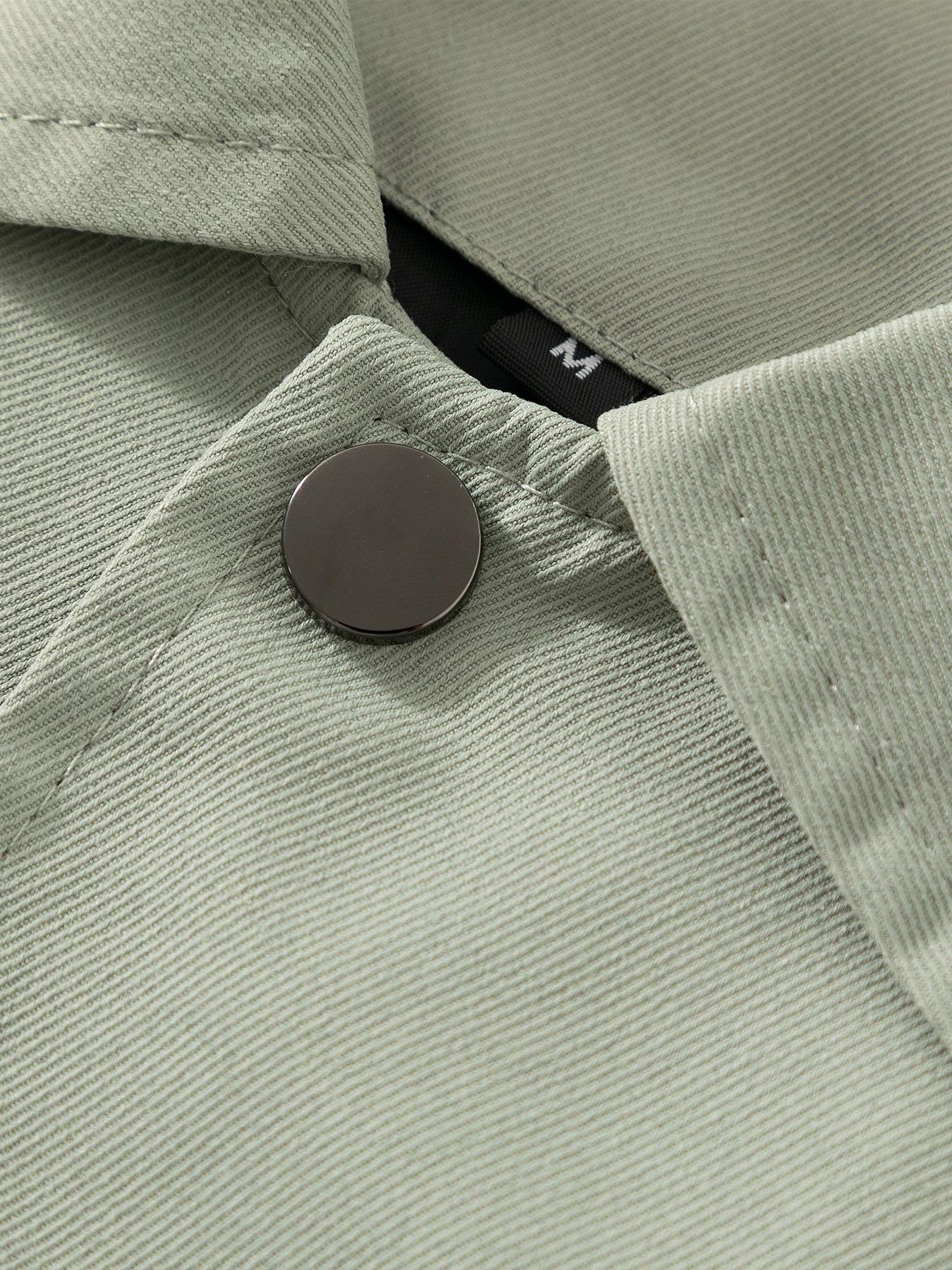 Men's Spring and Autumn Lightweight Casual Jacket - Simple Office Solid Color Light Business Style Collar Jacket, Button Front and Button Closure Design, Machine Washable, Polyester Fiber, Suitable for Daily Leisure, Work and Formal occasions