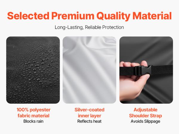 VEVOR Air Conditioner Cover, 20.87x 15.75x 14.96 inch Ac Cover for Air Conditioning Unit, Double-Layer, Waterproof Polyester Fabric, Adjustable Shoulder Strap, Universal Size for Outdoor Outside