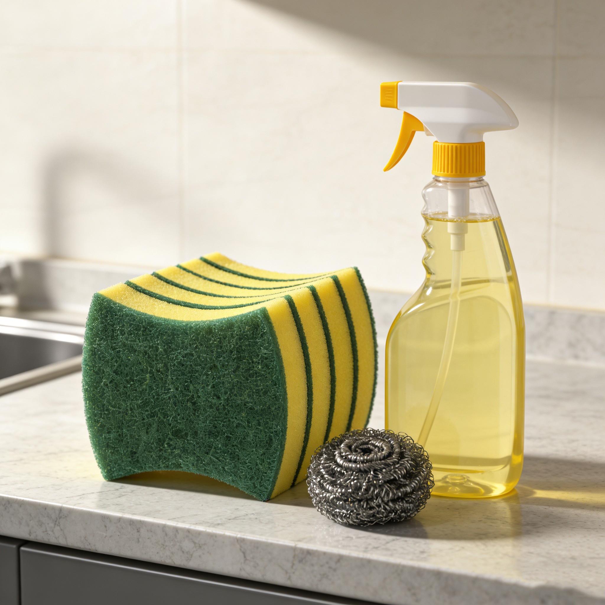 10 Pieces Waist Type Dual-Sided Cleaning Sponges, Simple Style, Oil Removal, No Scratching, Home Kitchen Daily Clean