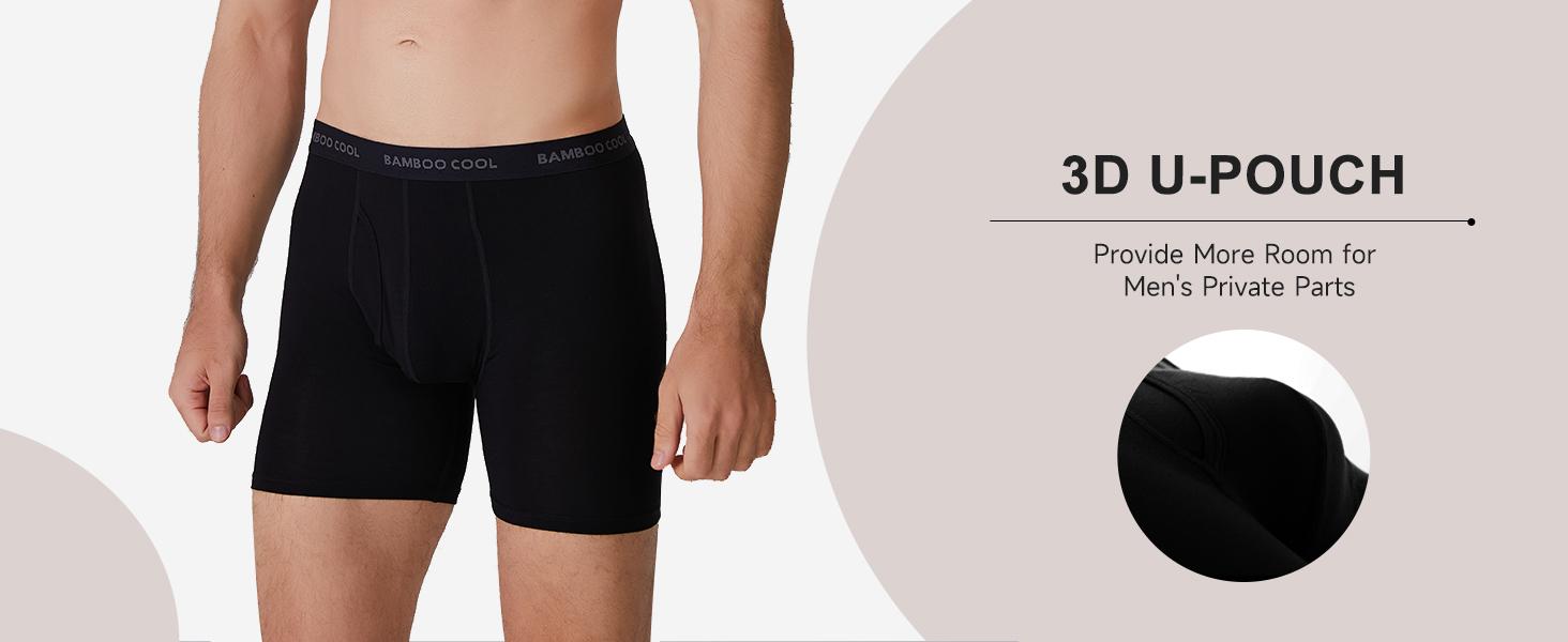 BAMBOO COOL Men's Underwear Boxer Briefs Soft Comfortable 92% Viscose 8% Spandex Gift Sets for Boyfriend 4 Pack or 7 Pack Premium Material Breathable Moisture-Wicking Elastic Stretching SpringStatements