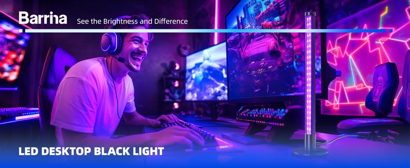 Barrina T10 Vertical Standing LED Black Lights, 14W, 385-400nm, 1FT, and On/Off Switch, Perfect for Party