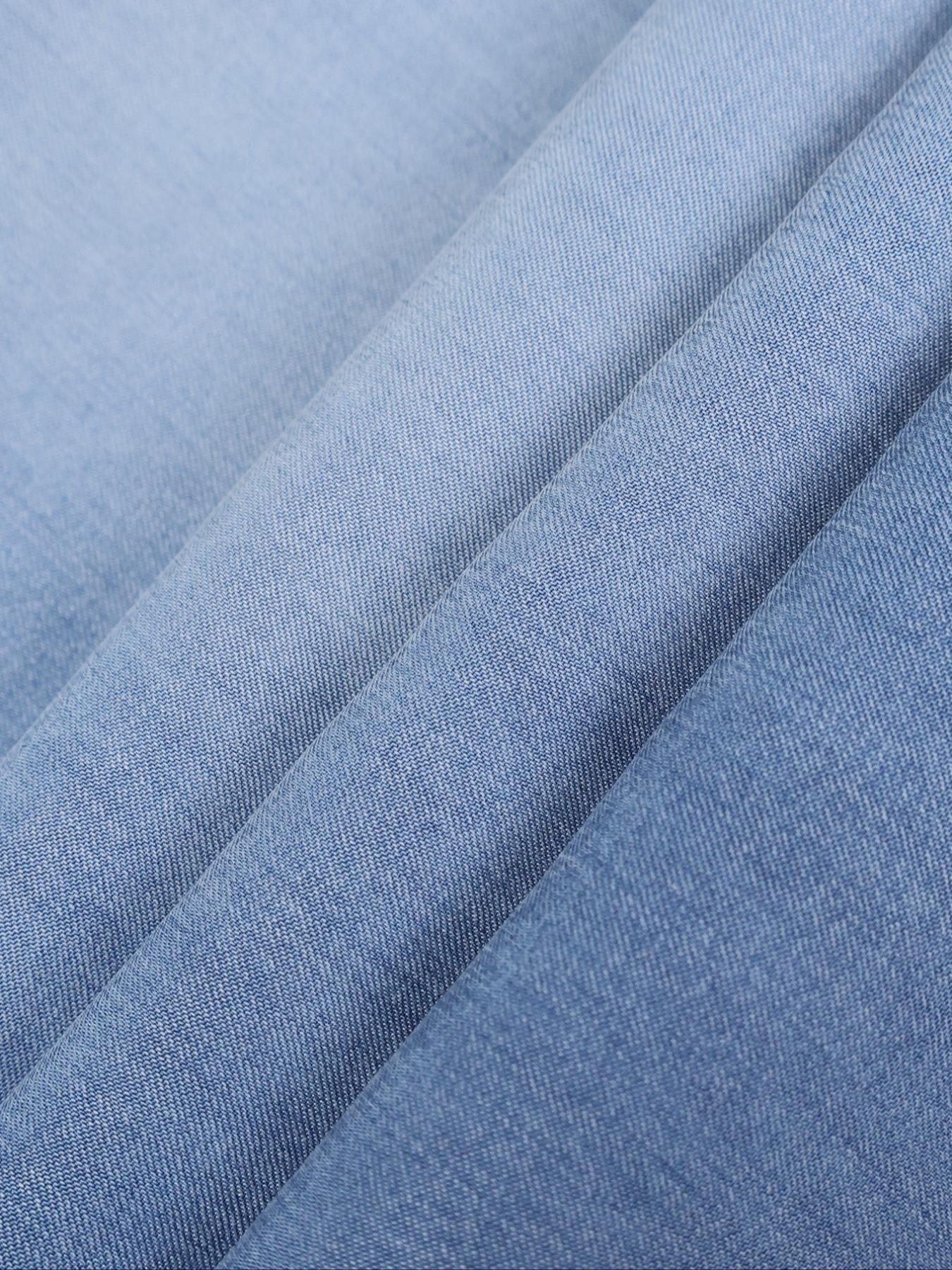 Women's Thin Silk High Waisted Denim Loose Drawstring Pants, Casual Style, All Seasons, Plain Pattern, Comfortable and Stylish