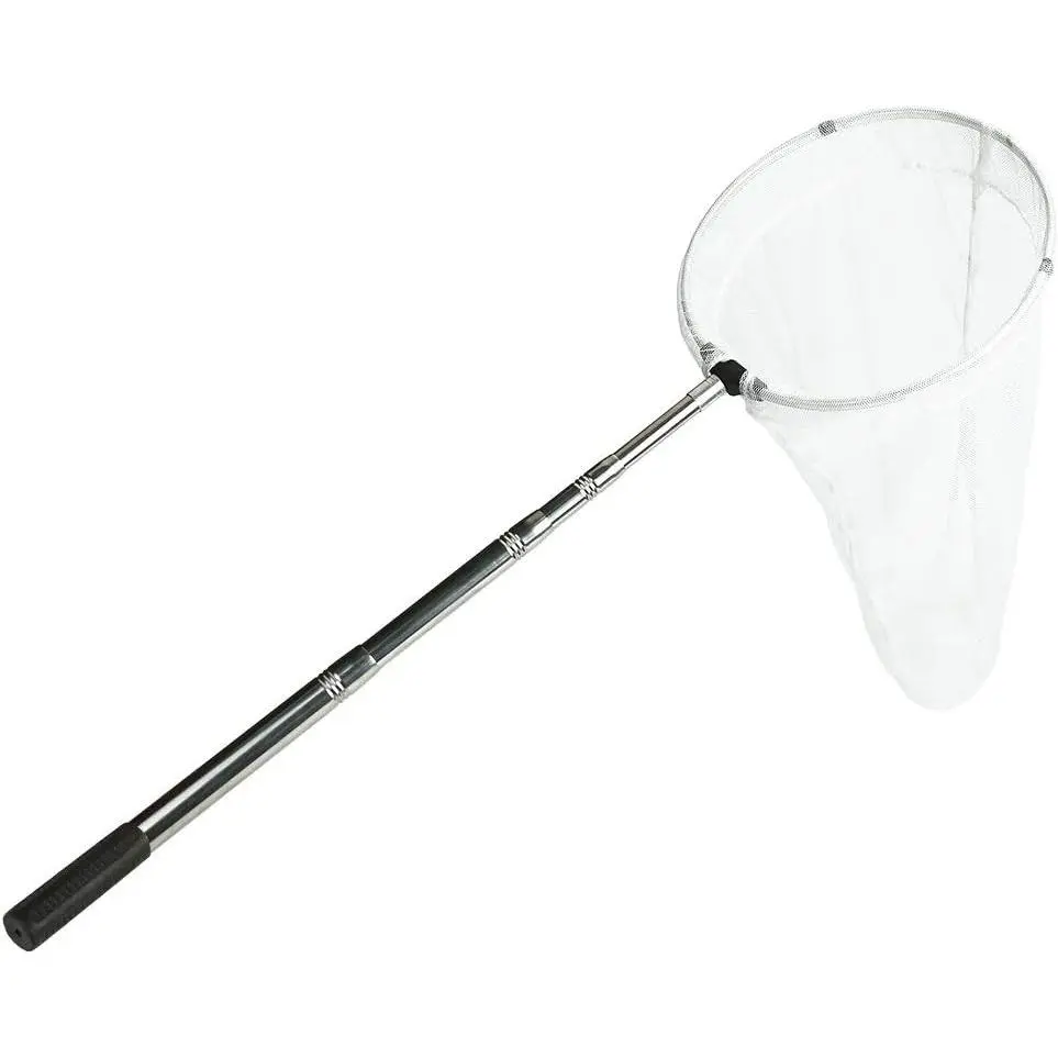 Insect and Butterfly Net with 12" Ring, 24" Net Depth, Handle Extends to 59 Inches