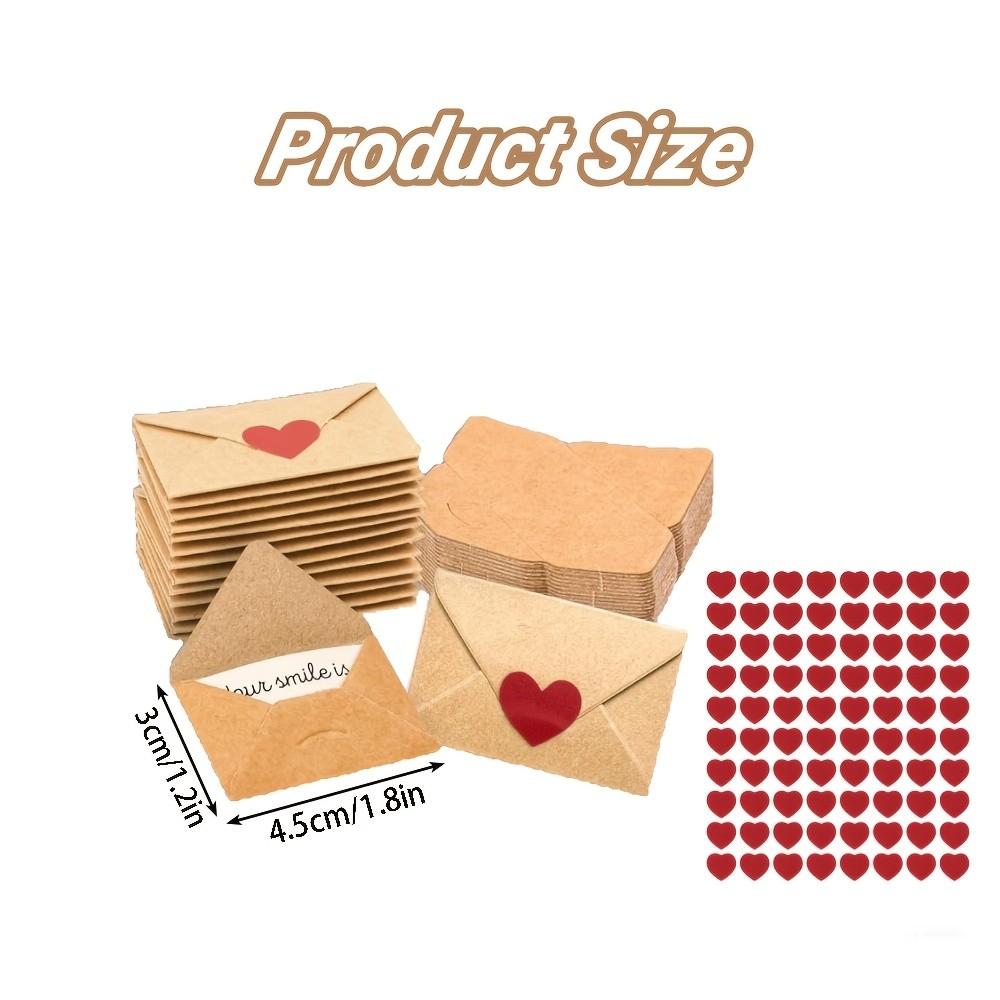 30/60pcs Cute Envelopes • Heart Stickers • Little Valentine Cards • Sweet Love Notes & Heartfelt Messages for Him or Her • Adorable Gifts for Boyfriends and Girlfriends