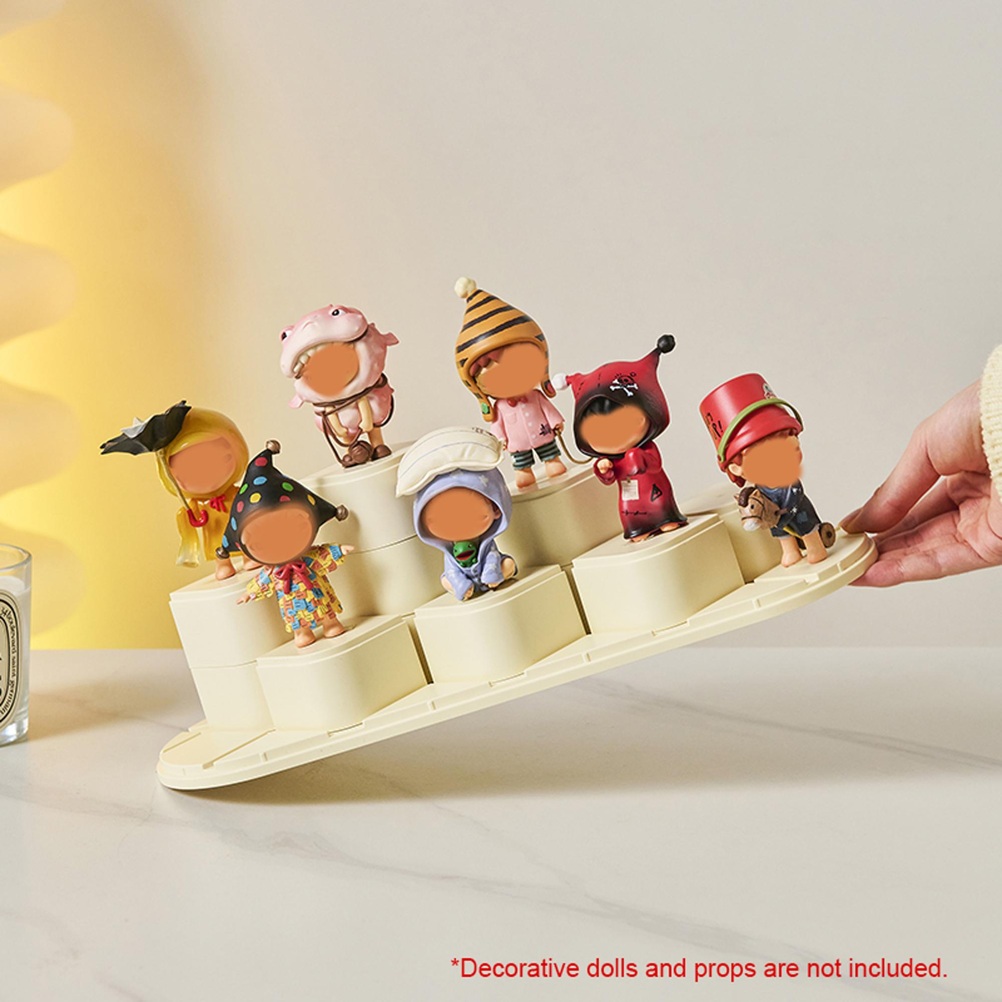 Desktop Figure Doll Hanging Storage Display Box, Clear Organizer, Dustproof Moisture-Proof, DIY Building Block Module, Suitable for Labubu Skullpanda Dimoo Hirono Molly Collectibles