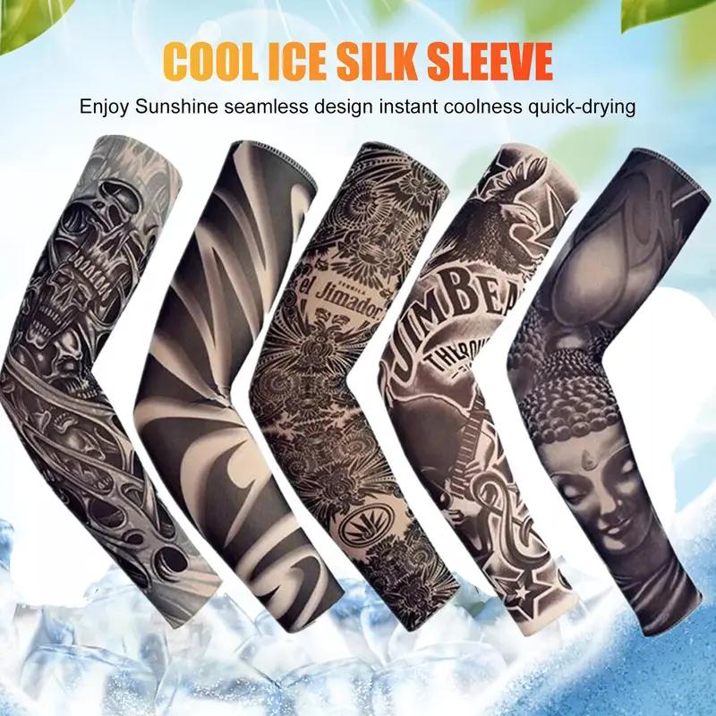 6PCS Halloween Cooling Tattoo Art Arm Sleeves Cover UV Sun Protection Sport Outdoor activities Set Temporary Fake Tattoo Sleeves for Men Women with Designs of Skull, Dragon, Rose, Koi Fish, Wolf, Buddha, Tribal 6PCS Halloween Cooling Tattoo Art Arm Sleeves Cover UV Sun Protection Sport Outdoor activities Set Temporary Fake Tattoo Sleeves for Men Women with Designs of Skull, Dragon, Rose, Koi Fish, Wolf, Buddha, Tribal