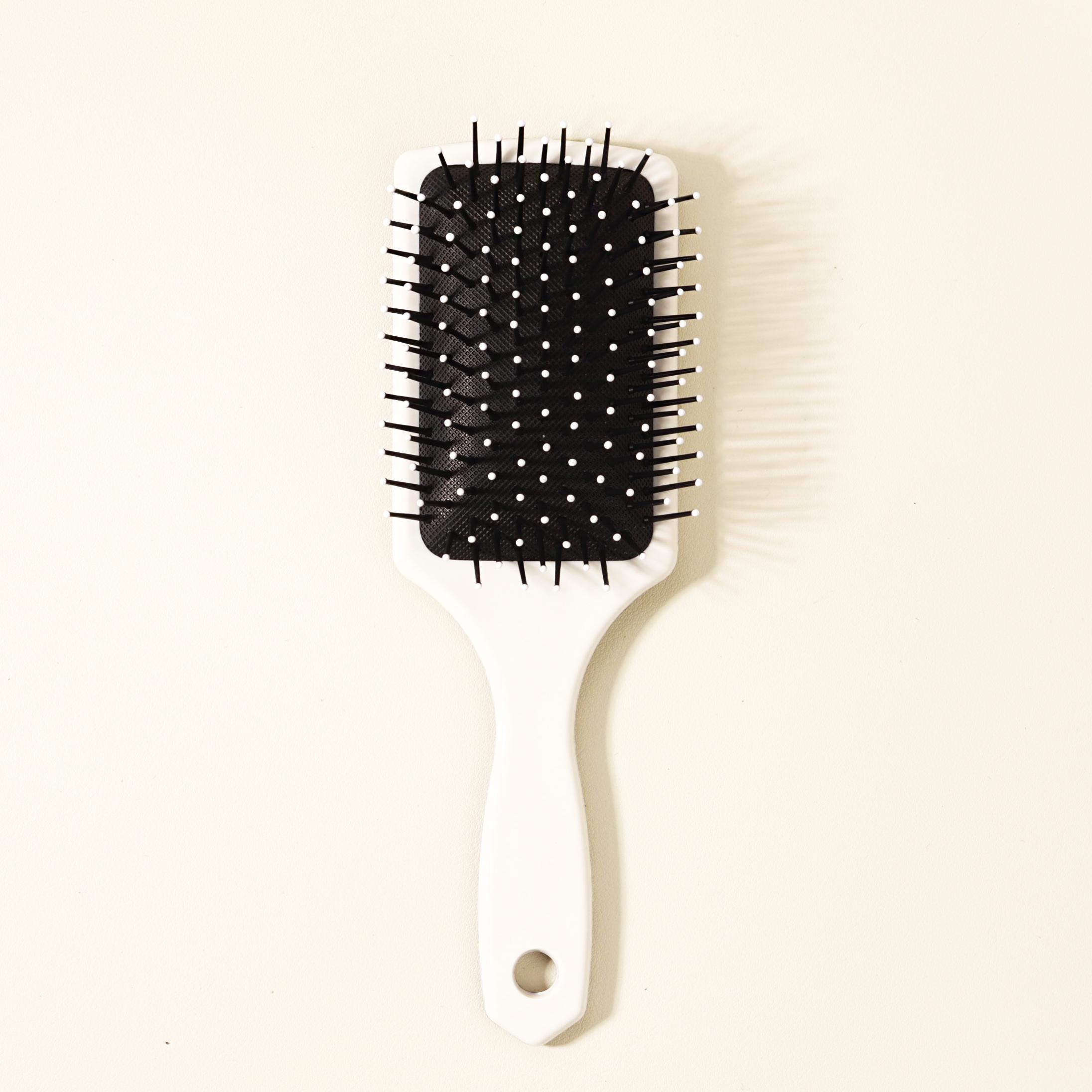 Skull and Flower Pattern Paddle Comb, Massage Exfoliating Brush, Durable Abs Plastic Handle, Suitable for All Hairstyles