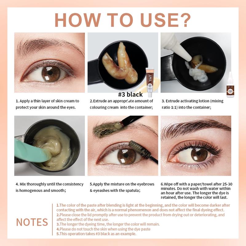 Eyebrow Tint Kit, 1 Set Eyebrow Tinting Kit, Natural Eyebrow Color Tinting, Eye Brow Makeup Kit, Professional Makeup Product for Women