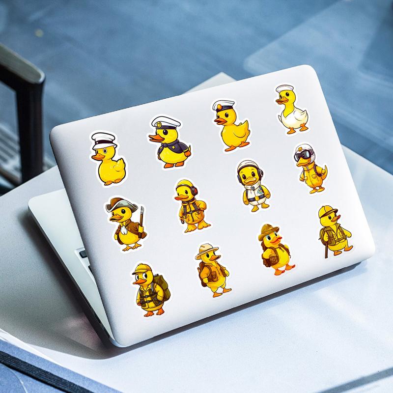 50PCS Cute Duck Sticker, Duck Vinyls Waterproof Bottle Sticker Decal for Laptop, Skateboard, Motorcycle, Notebook