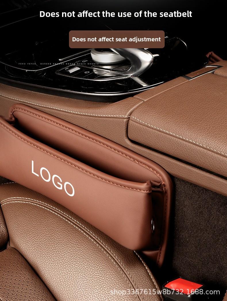 Car Seat Side Storage Box Car Interior Organizer Tray with Non Slip Mat for Phone Wallet Small Items Car Accessories for Auto Vehicles