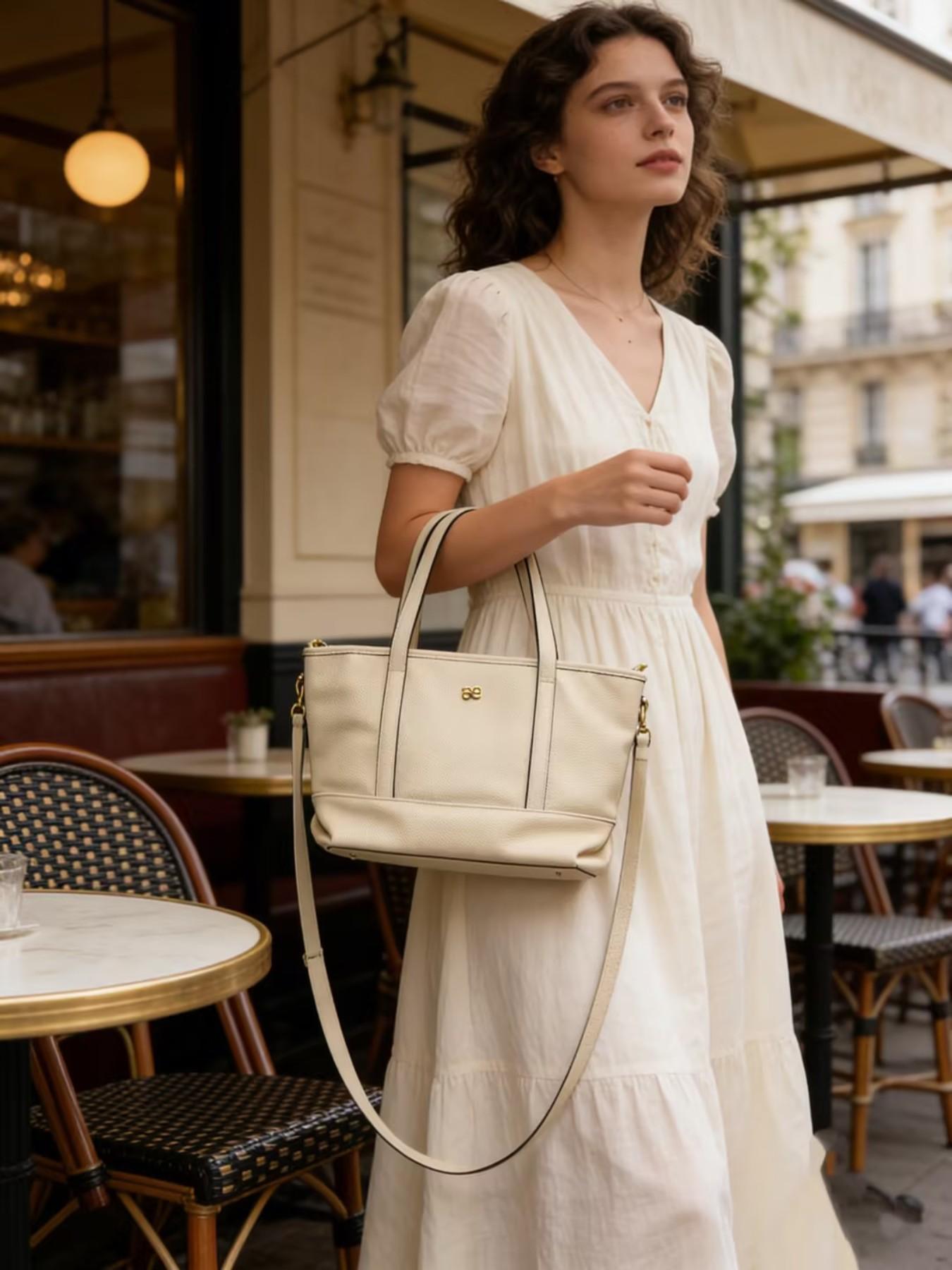 House of Littlebunny Corporate Daily Tote Bag, Sophisticated Leather Design, Organizational Compartments, Ideal for Career Women