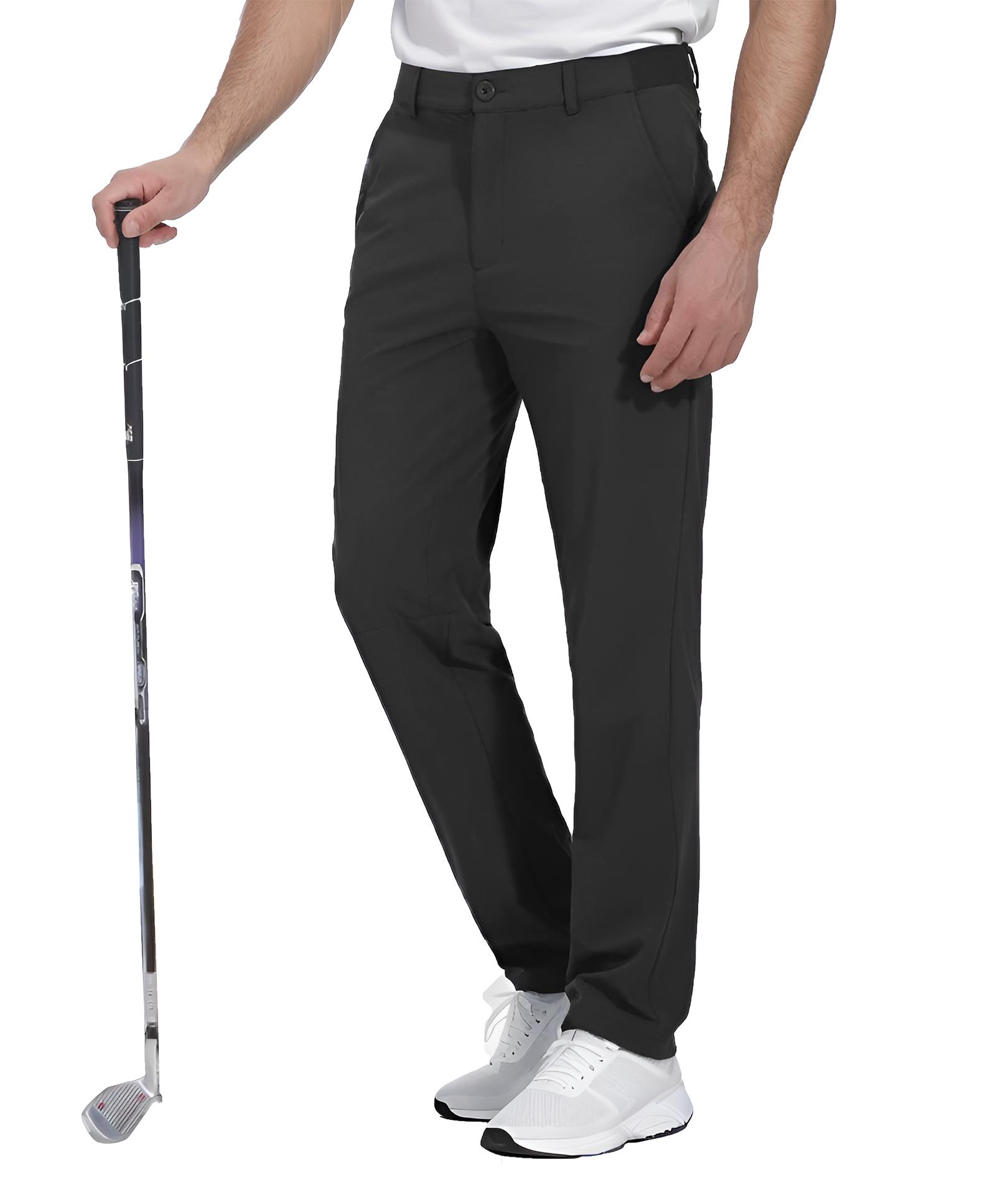 COOFANDY Men's Stretch Golf Pants Lightweight Fitted Casual Pants with Pockets