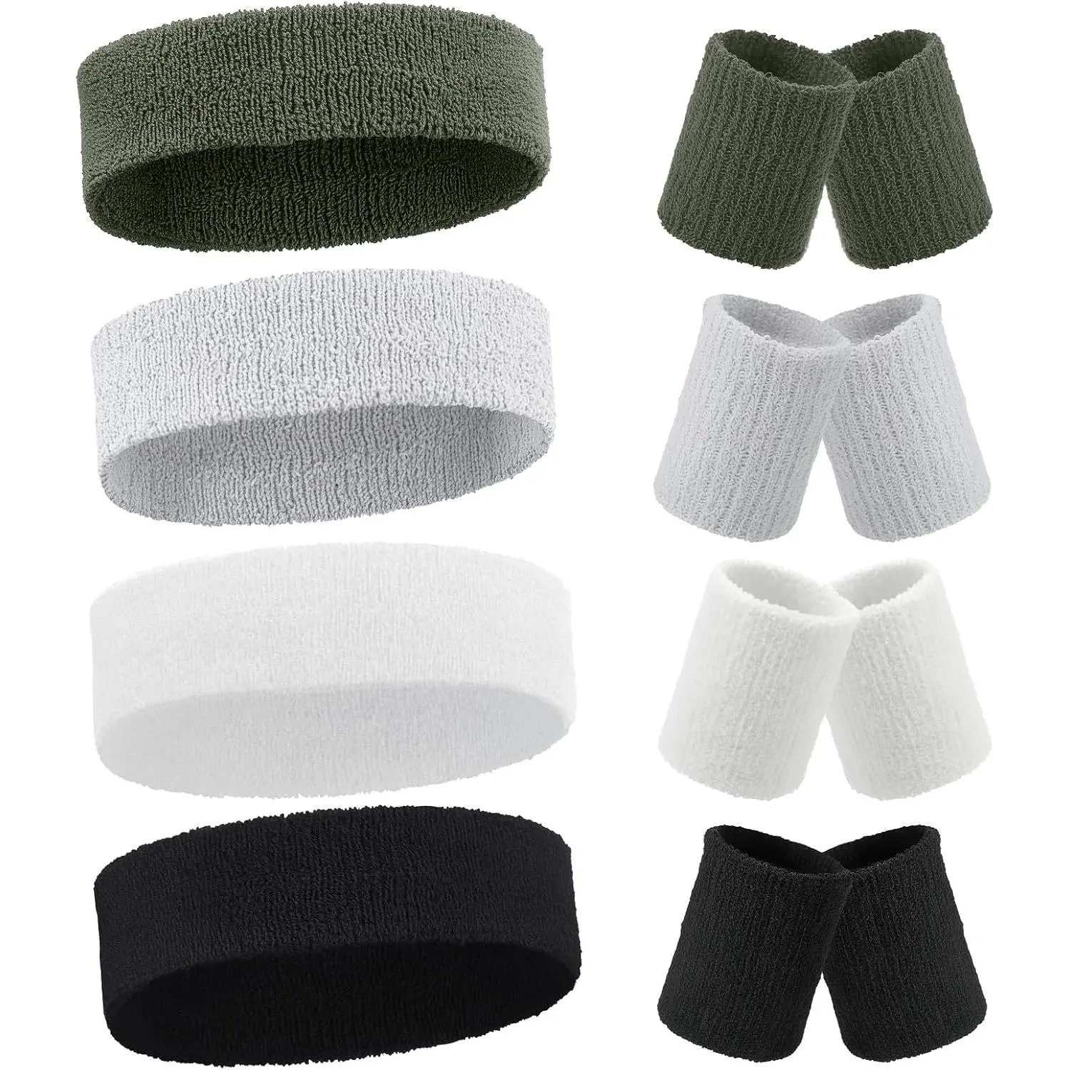 12 count 80 90s Neon Sweatbands Soccer Baseball Headbands Wristband Set for Men Women Party  Headbands Terry Cloth Athletic  Bands for Tennis Football Gym Outdoor
