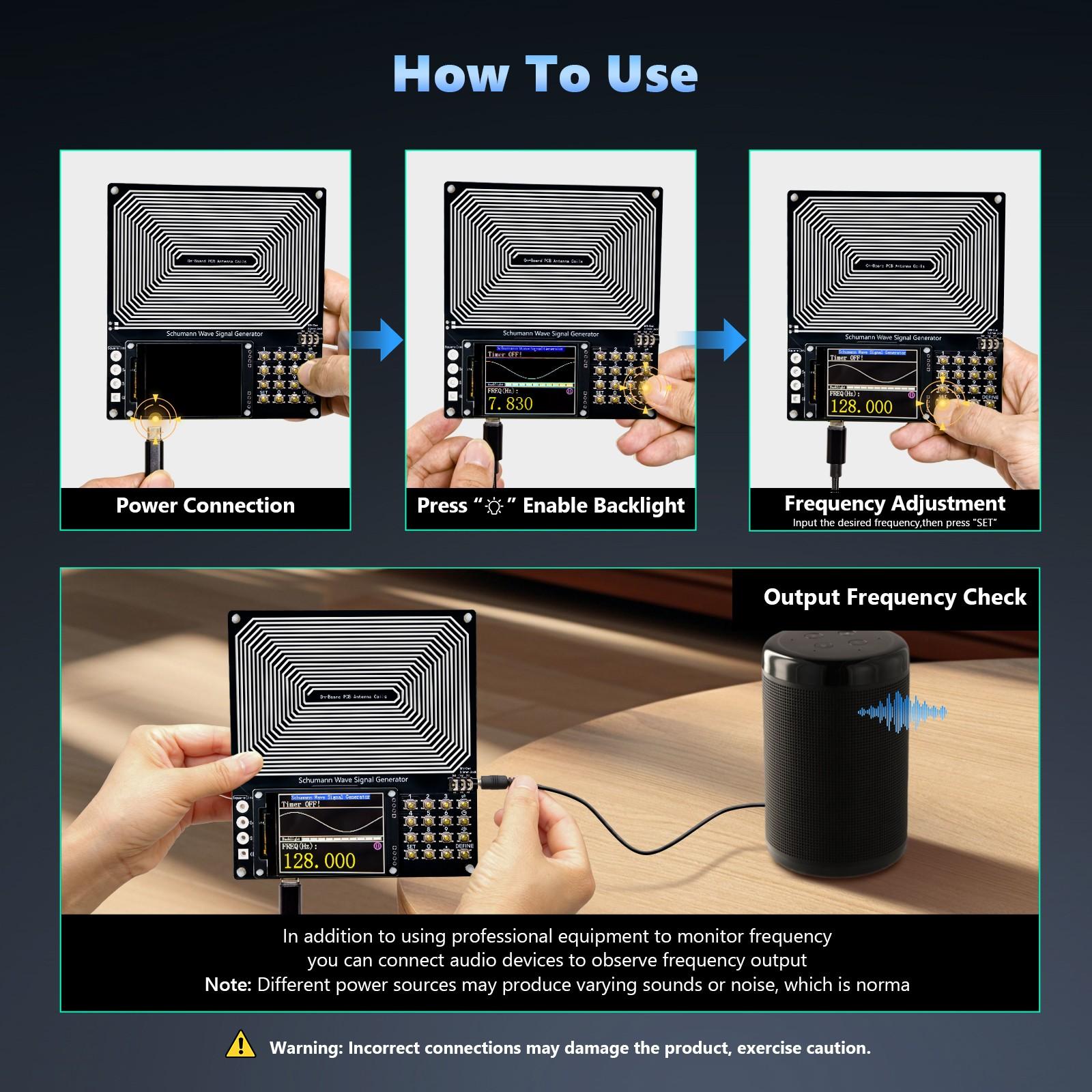 7.83hz Schumann Resonator, Adjustable 0.001hz-200khz Crystal Oscillator, Anti-Interference, Sleep Aid, Office Efficiency, Inspiration Boost