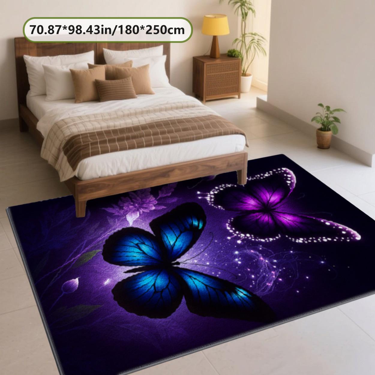 Velvet soft and comfortable patterned printed carpet, Flower Pattern Rugs, Household Decorative Rug, suitable for multiple scenarios, available in various sizes, soft and non-shedding.
