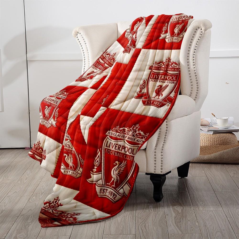 Liverpool Football Club Classic Team Logo Print Blanket, Holiday Gift Trend, Living Room Nap Area, Army Fan Favorite, Flannel Coverlet