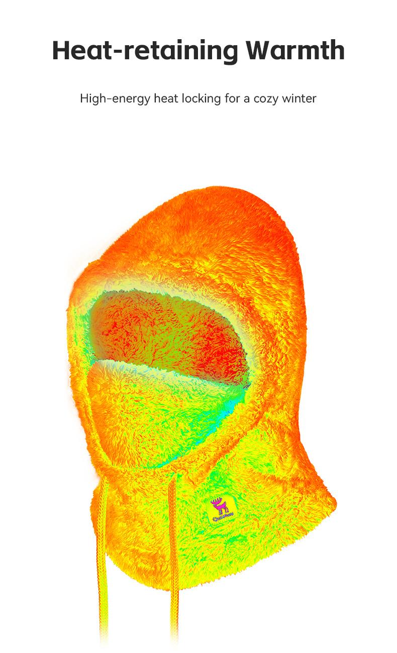 Qunature Ski Mask with Adjustable Ventilation and Detachable Liner for Winter Sports Fitted Hat with Soft Fluffy Fabric and Versatile Design