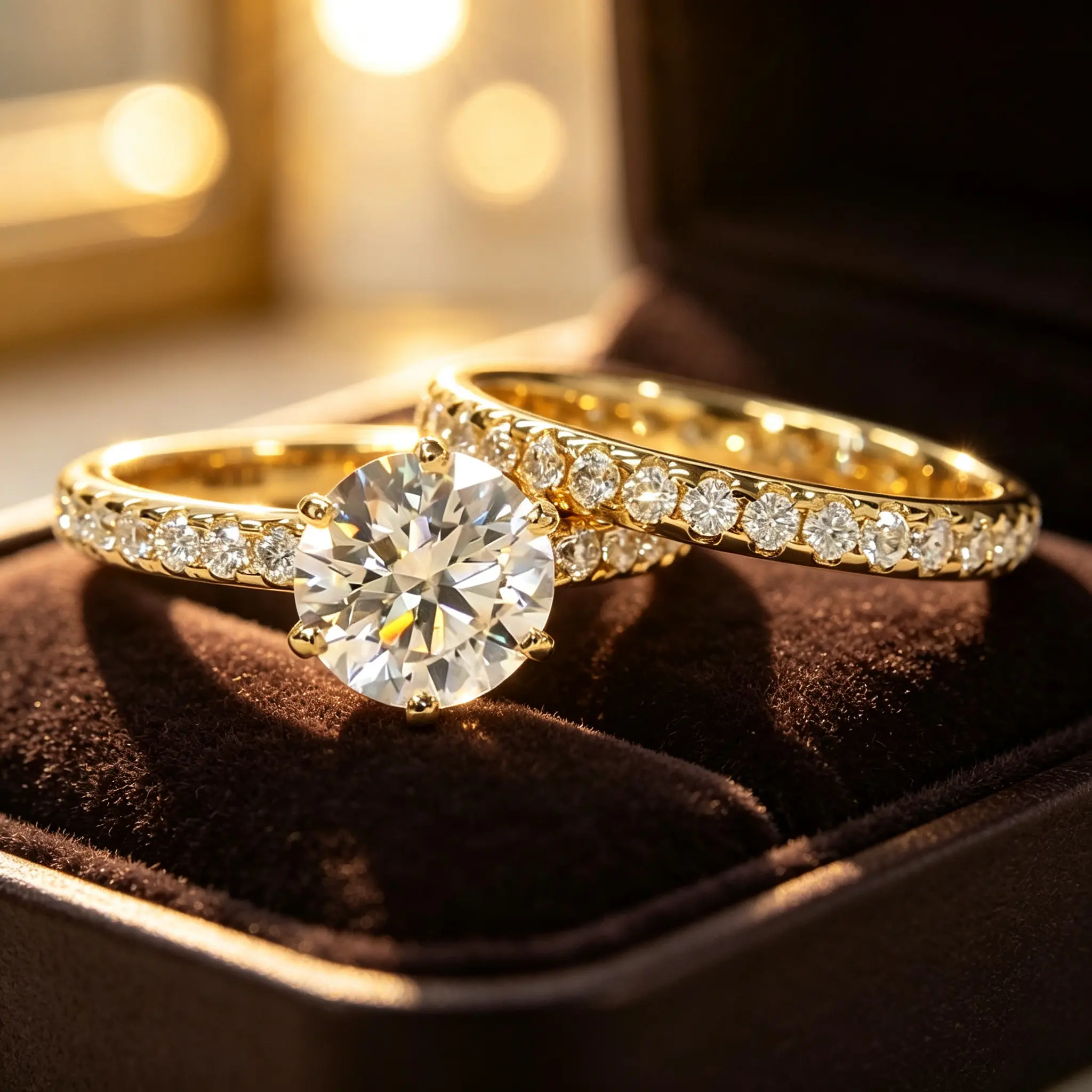 Elegant Circular 6-Claw Engagement Ring Set - Cubic Zirconia Design for Weddings, Anniversaries & Travel, Perfect Valentine's Day Gift for Her
