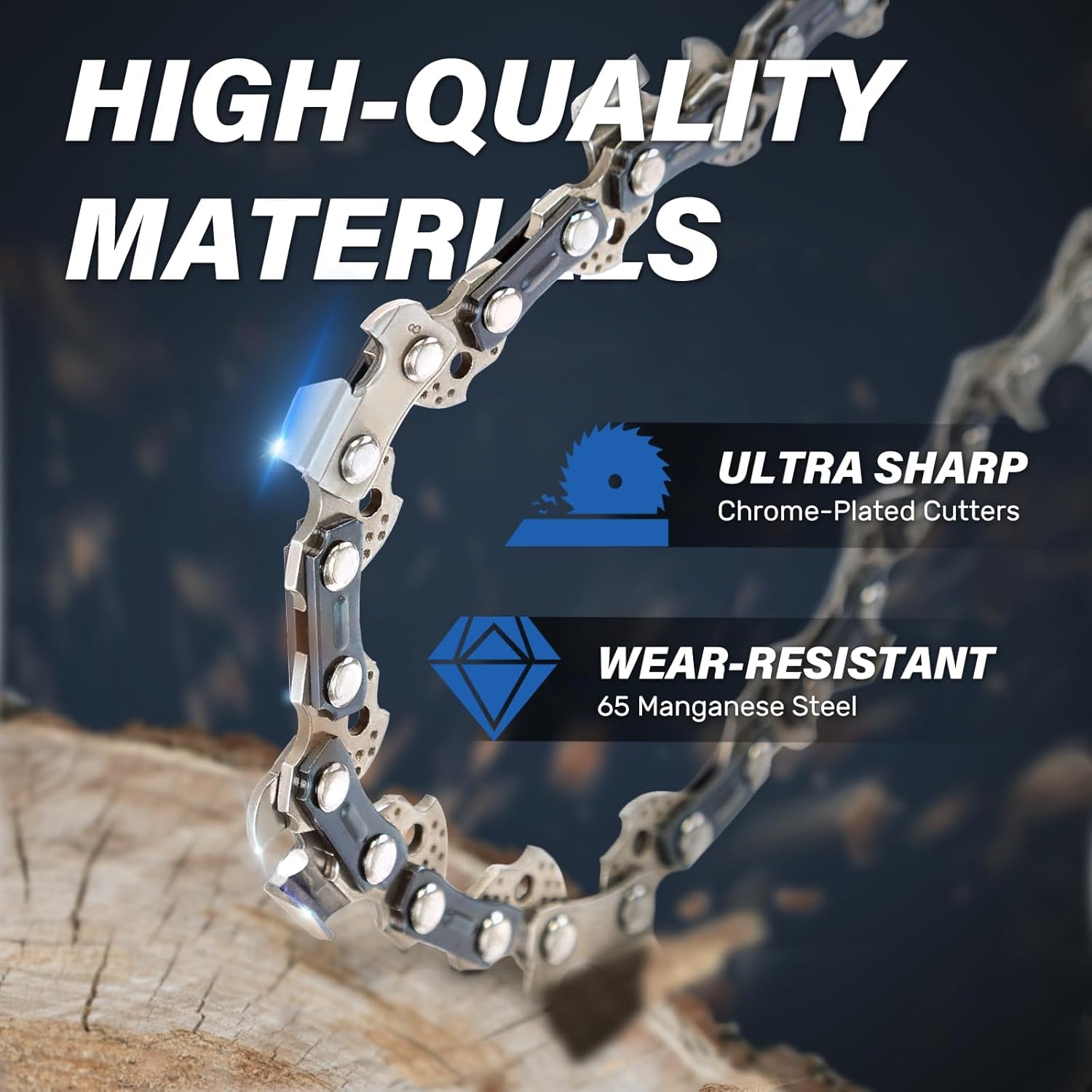 16 Inch Chain, 56 Drive Links, 3/8" LP Pitch .050" Gauge, Fits , Echo, Poulan, Greenworks and (4 Pack) 16 Inch Chain, 56 Drive Links, 3/8" LP Pitch .050" Gauge, Fits , Echo, Poulan, Greenworks and (4 Pack)