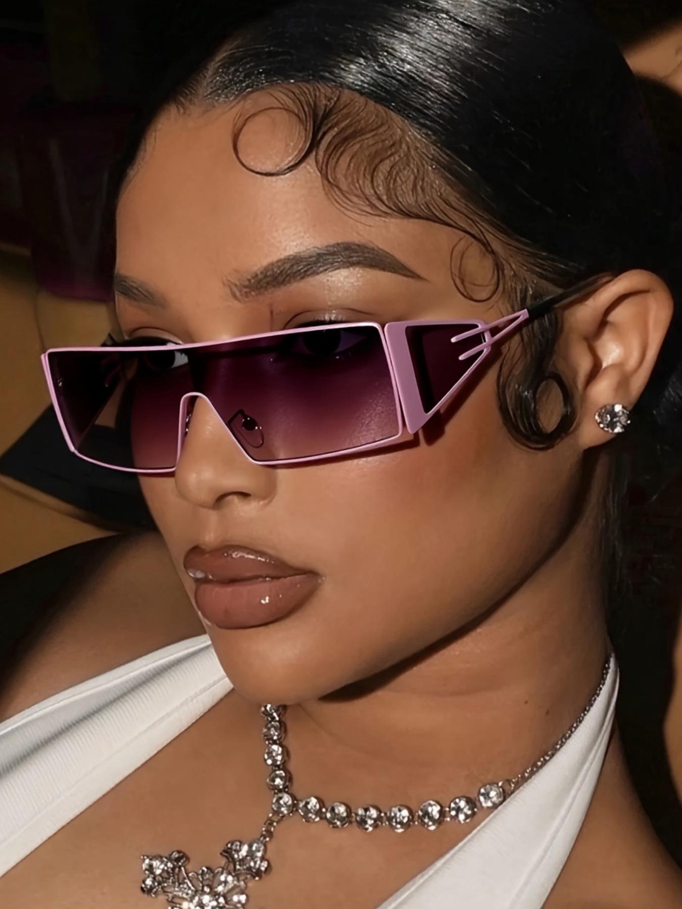 Women's New Full-Rim Irregular-Shaped Sunglasses, Fashionable Popular Metal Glasses, Multicolor Lenses Luxury Glasses, Casual Stylish Glasses