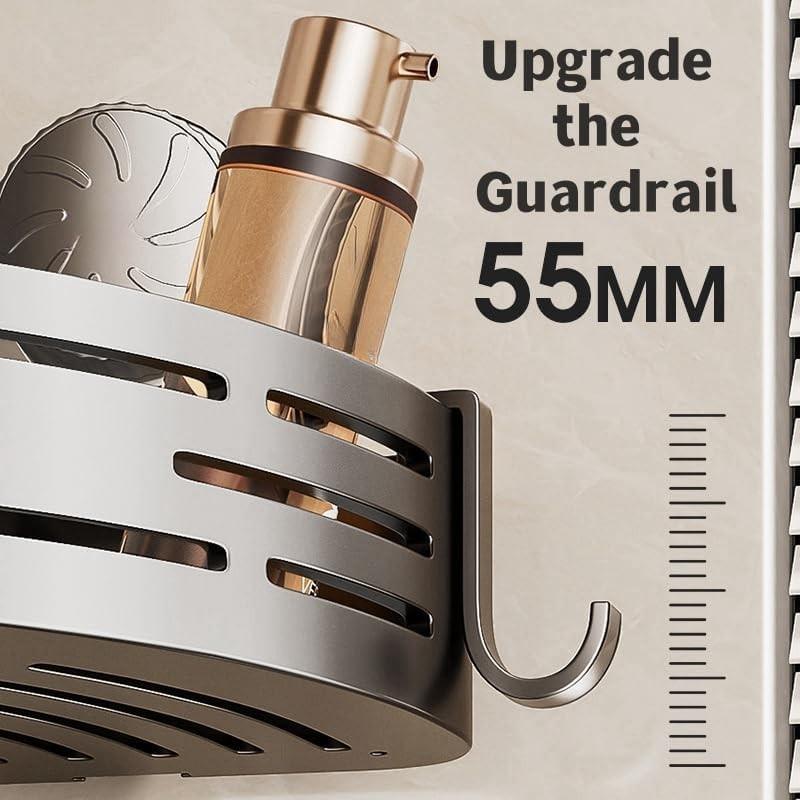 Adjustable Wall-Mounted Triangular Storage Rack, Rustproof Removable Organizational Basket for Bathroom/dorm, Corner Shelving Solution, Organiser