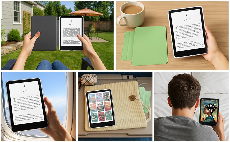 6" / 6.8" / 7" Kindle Detachable Magnetic Case – Slim PU Leather Cover with Auto Wake/Sleep Protection