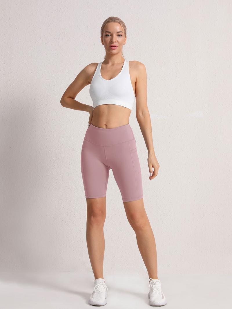 CHRLEISURE 3PCS Biker Shorts for Women High Waist Ultra Soft Womens Workout Shorts with Pocket Opaque Yoga Gym Running Volleyball Short