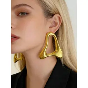 HOTNICE Exaggerated Vintage Hollow Triangle Unique Earrings For Women