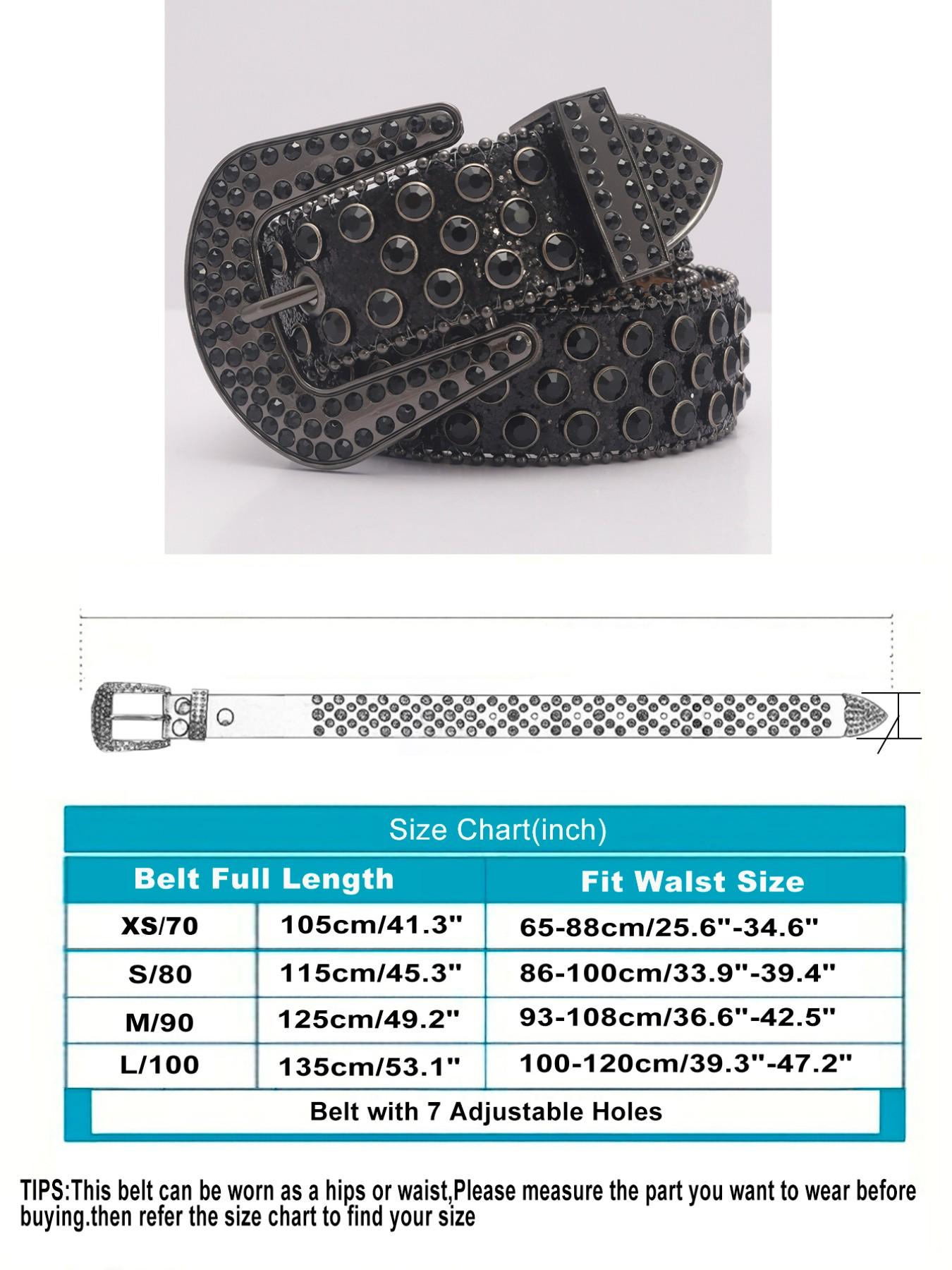 1pc Luxurious Western Cowboy Party Belt, Rhinestone Waistband, Unisex Fashion Accessory, Western Belts, Perfect for Daily Wear & Night Out