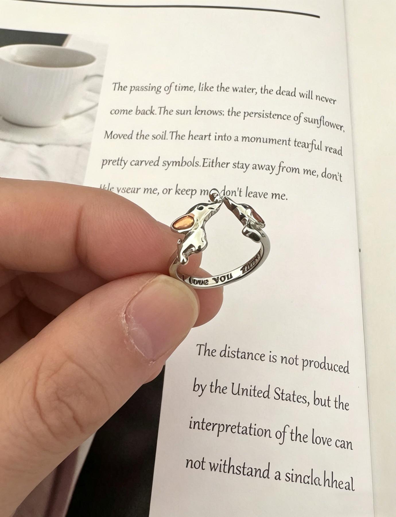 Adjustable Elephant Ring for Mother and Daughter, Heart Animal Jewelry, Perfect Mother's Day Gift, Symbol of Eternal Love
