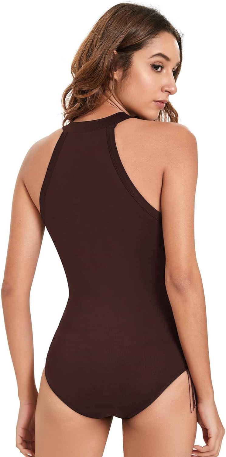Women's Western Fringe Tops Boho Sleeveless Bodycon Halter Bodysuit Top Cowboy Outfits Women's Western Fringe Tops Boho Sleeveless Bodycon Halter Bodysuit Top Cowboy Outfits