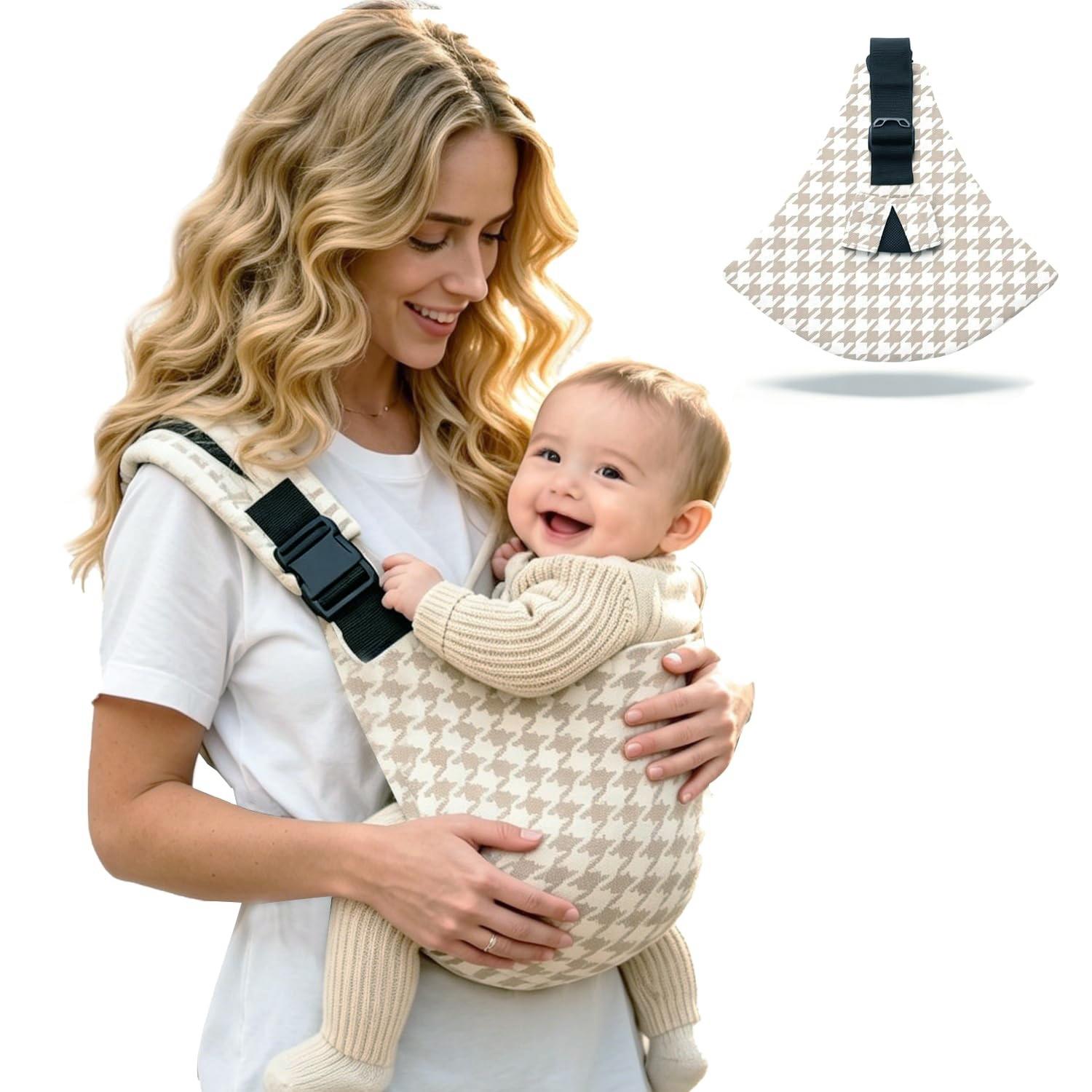 Baby Carrier Slung, Portable Lightweight Anti-Slip Bottom Seat, Leopard Print Design, Unisex Infant & Toddler Wear, Travel, 10-30 Lbs Capacity