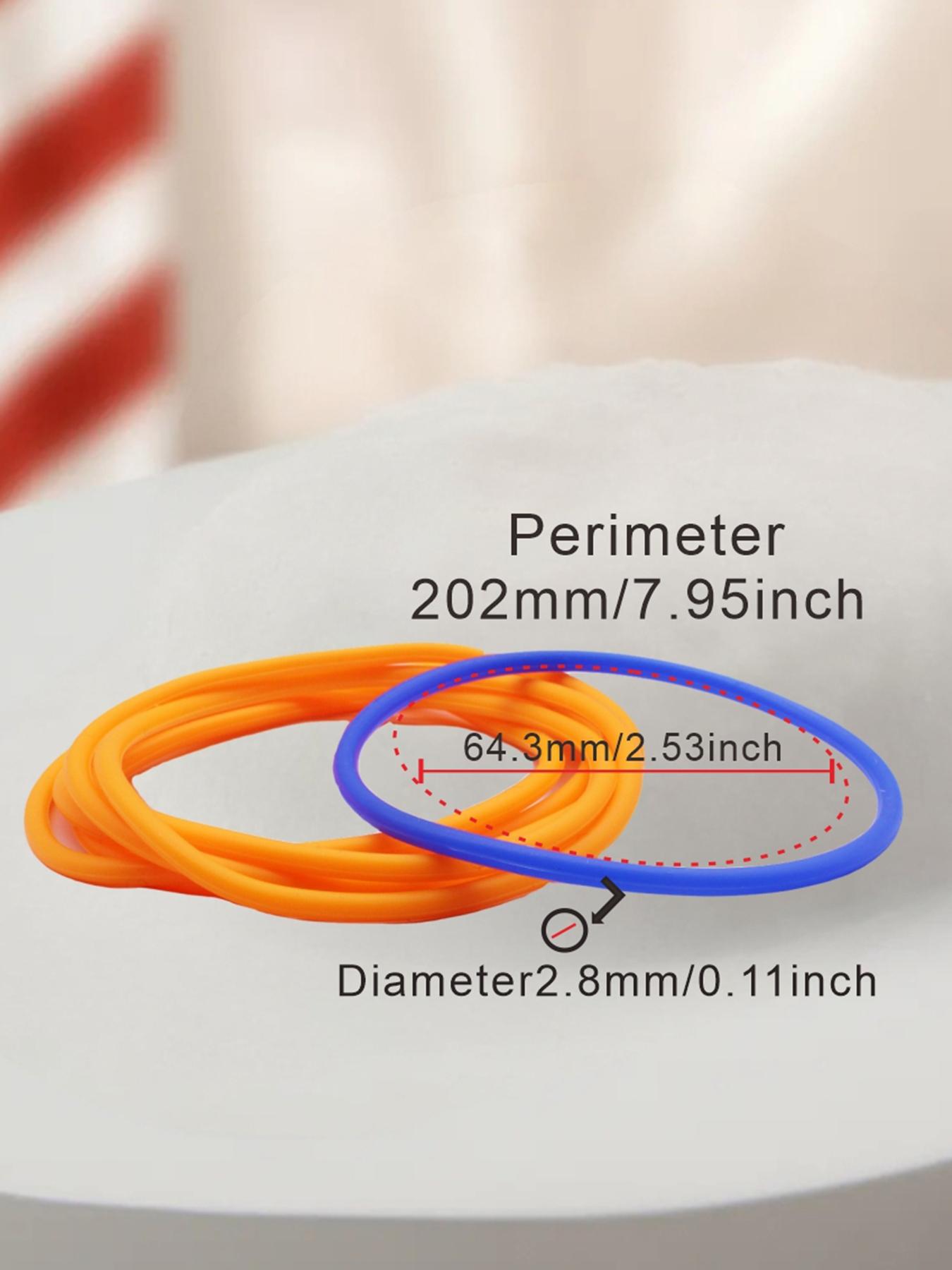 6pcs Small Round Solid Silicone Bracelets, Candy Color Versatile Fashionable Durable Elastic Wristbands, Daily Wear and Gift