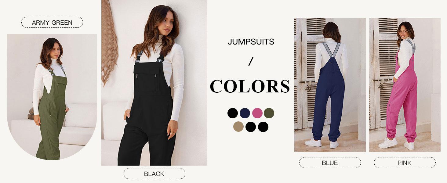 Yeokou Women  Fleece Overalls One-piece Bibs Jumpsuits Adjustable Suspender Straps Warm Winter Fuzzy Ski Pants