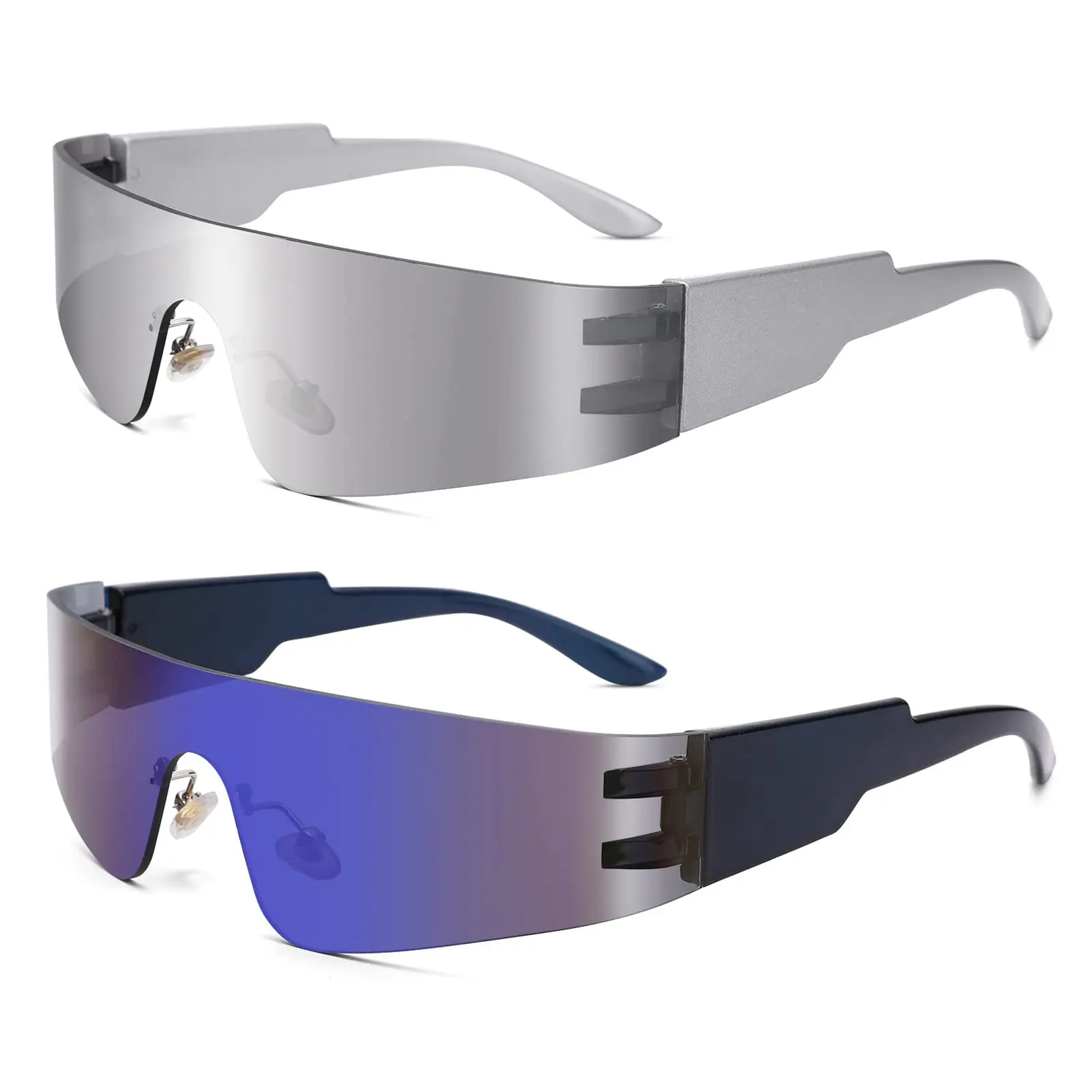 B4 Silver / Silver Mirrored + Black