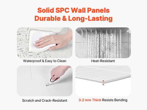 VEVOR Shower Wall Panels, 60 Wx 36 Dx 75 H, 0.14 (3.5 mm) Thick, 3-Panel Waterproof SMC Shower Surround Kit, Quick Install and Trimmable Bathroom Tub Wall Panel Surround Kit with 4 Glass Shelves