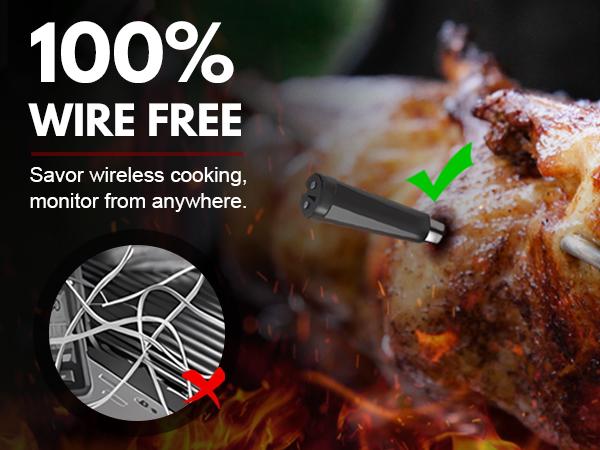 600FT Digital Meat Thermometer Bluetooth Wireless for Cooking for Grill, Smoking BBQ Kitchen Utensils Gadgets