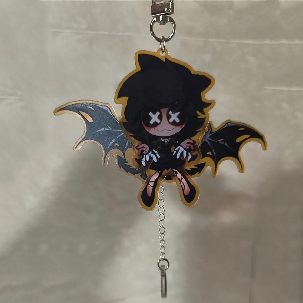 Anime Murder Drones Cosplay Key Chain Movable Wig Acrylic Character Pendant Bag Keychain Collection Keyring