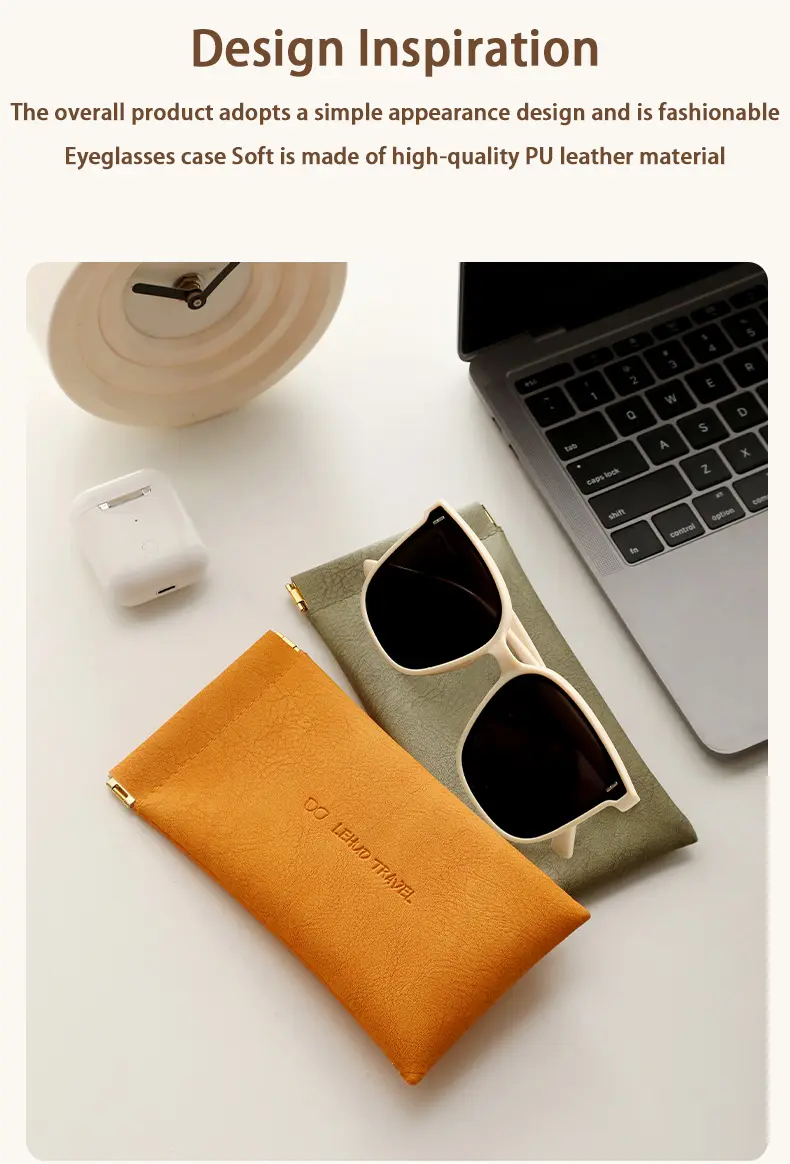 Leather Eyeglasses Cases PU Soft Sunglasses Pouch Squeeze Top Portable Glasses Cases for Men Women Leather Eyeglasses Cases PU Soft Sunglasses Pouch Squeeze Top Portable Glasses Cases for Men Women