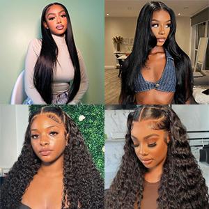 30 Inch Body Wave Lace Front Wigs Human Hair Pre Plucked 13x4 HD Lace Front Wigs Human Hair 180% Density Body Wave Glueless Frontal Wigs Human Hair for Women