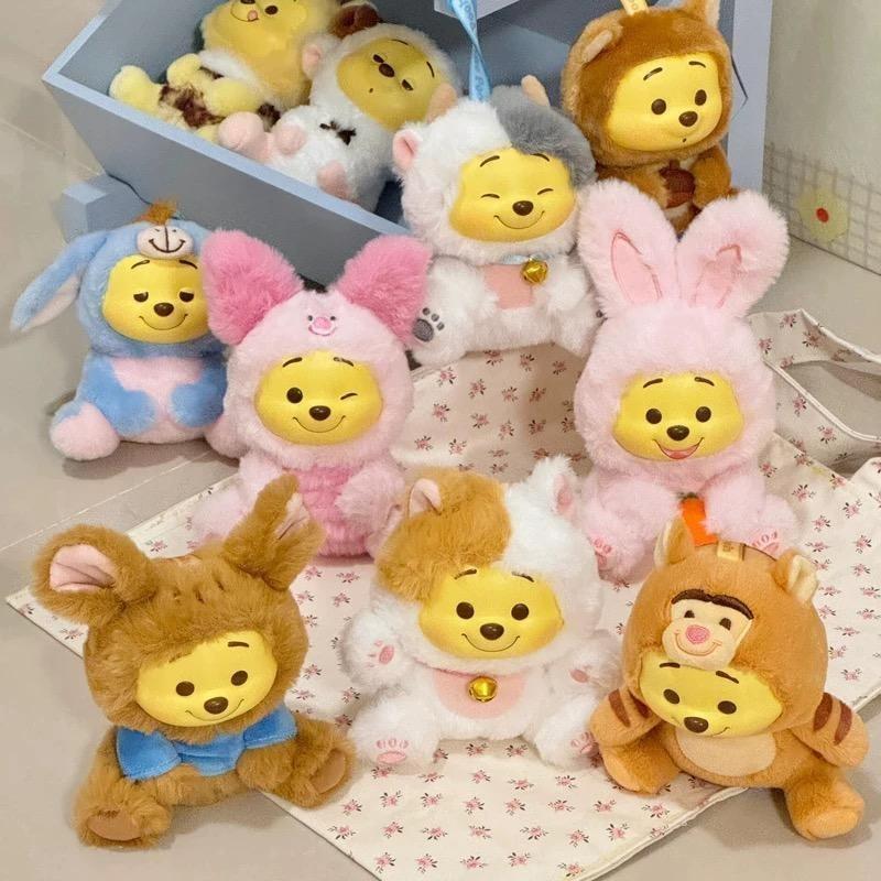【Holiday Gift】Disney Winnie the Pooh Naughty Party Blind Box Plush Charms! Unbox adorable, collectible hangers for your backpack, keys, or room decor., Holiday & Black Friday