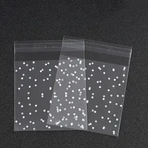 100pcs, Self-Closing Dot Frosted Packaging Bags, Biscuit Bags, Candy Bags, Holiday Gift Packaging, Baking Supplies, Fashionable Style Gift Bags