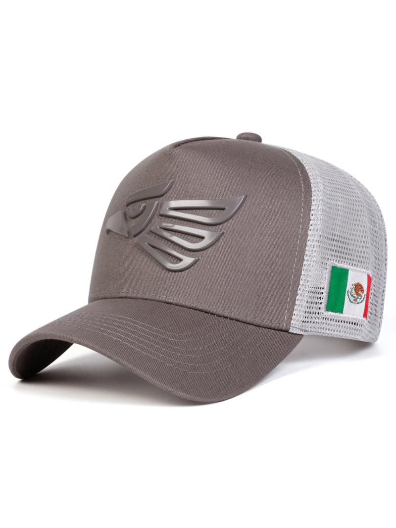 Mexico Eagle Design Baseball Cap Snapback Trucker Hat, Casual Outdoor Sports Hat for Men & Women, Adjustable Sun Protection Cap for Daily Wear