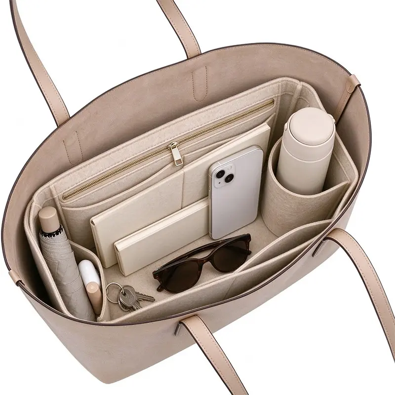 Felt Purse Organizer Inserts for Speedy 25/30/35 Handbag, Inner Divider Liner, Ideal for for Neverful, Speedy Series Handbags & Totes, Bag organizer insert