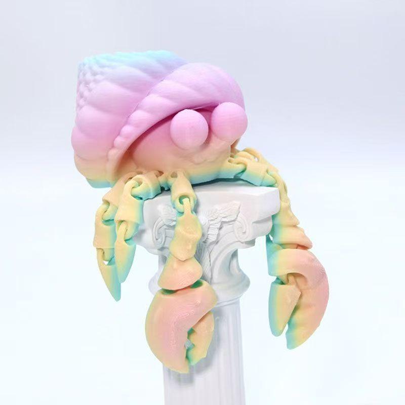 Cute Ugly Crab Figurine, 3D Printed, Fully Jointed, Adorable Decorative Ornament, Perfect Gift for Friends and Family