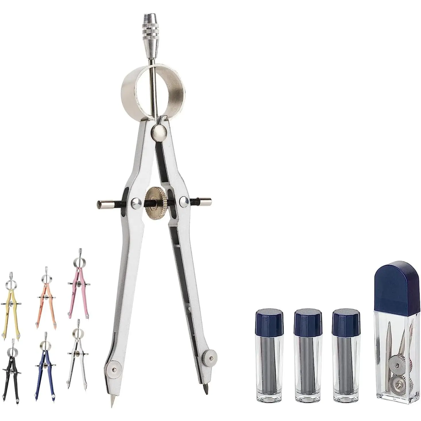 - Professional Compass for Geometry, Extra Lead | Metal Compass Drawing Tool for Students, Drafting and Engineering, Technical Drawings, Circles and Geometry Projects
